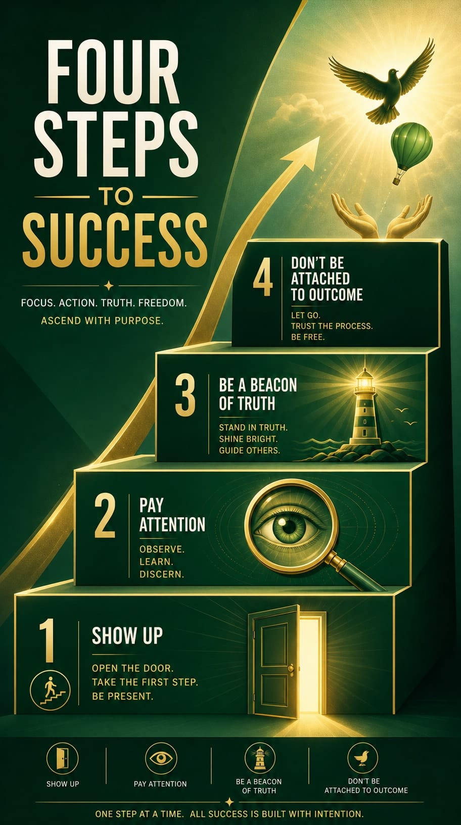 Four Steps to Success infographic