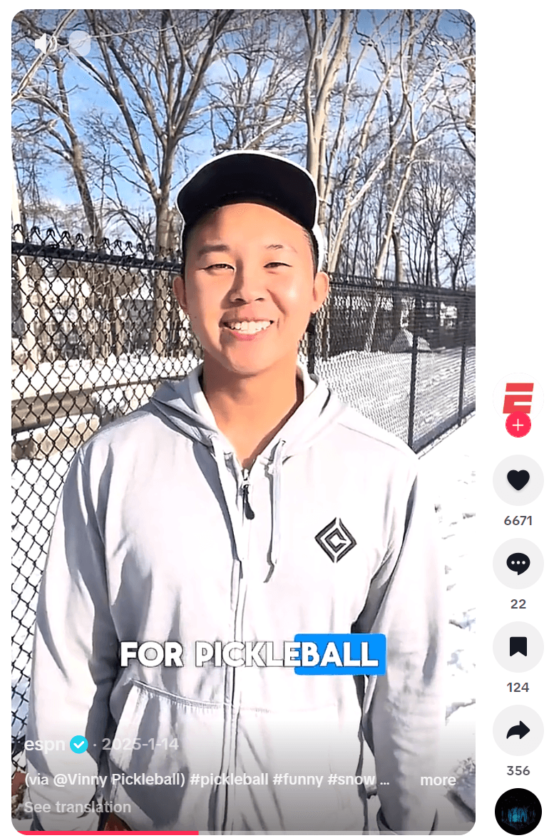 ESPN TikTok post